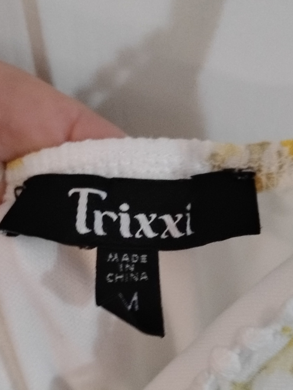 Trixxi White And Yellow Floral Sz. M Women's Dress